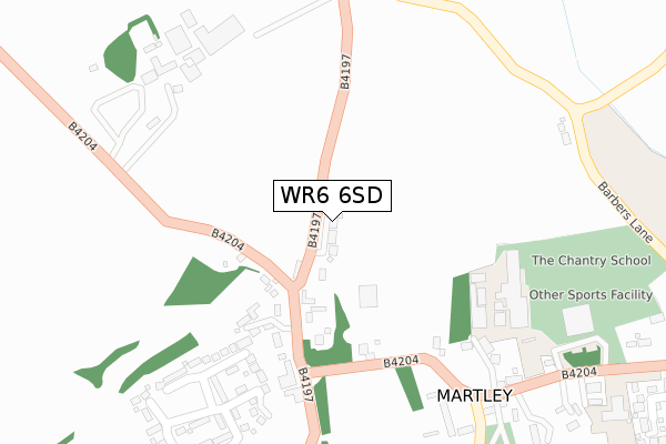 WR6 6SD map - large scale - OS Open Zoomstack (Ordnance Survey)
