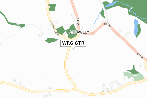 WR6 6TR map - large scale - OS Open Zoomstack (Ordnance Survey)