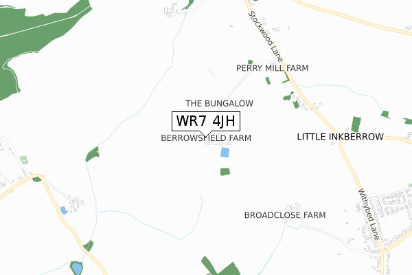 WR7 4JH map - small scale - OS Open Zoomstack (Ordnance Survey)