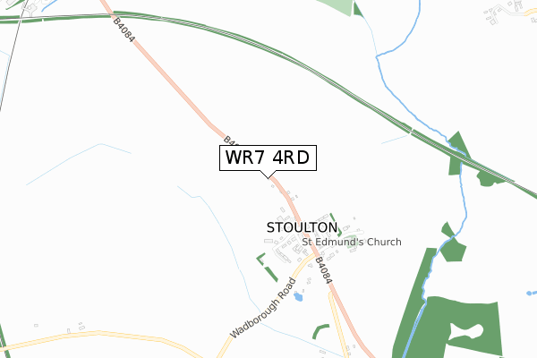 WR7 4RD map - small scale - OS Open Zoomstack (Ordnance Survey)