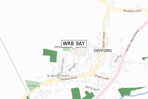WR8 9AY map - large scale - OS Open Zoomstack (Ordnance Survey) WR8 9AY map - large scale - OS Open Zoomstack (Ordnance Survey)