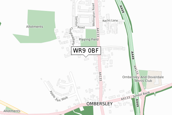 WR9 0BF map - large scale - OS Open Zoomstack (Ordnance Survey) WR9 0BF map - large scale - OS Open Zoomstack (Ordnance Survey)