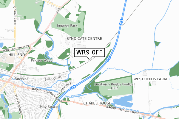 WR9 0FF map - small scale - OS Open Zoomstack (Ordnance Survey)