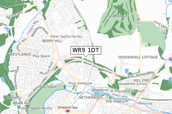 WR9 1DT map - small scale - OS Open Zoomstack (Ordnance Survey)