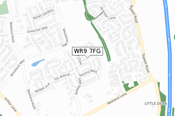 WR9 7FG map - large scale - OS Open Zoomstack (Ordnance Survey)