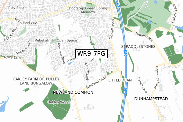 WR9 7FG map - small scale - OS Open Zoomstack (Ordnance Survey)