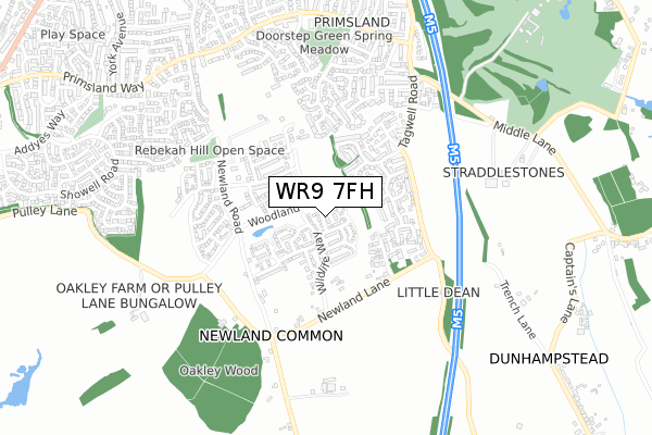 WR9 7FH map - small scale - OS Open Zoomstack (Ordnance Survey) WR9 7FH map - small scale - OS Open Zoomstack (Ordnance Survey)