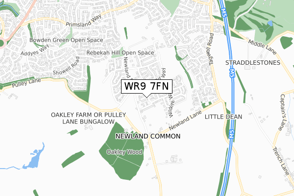 WR9 7FN map - small scale - OS Open Zoomstack (Ordnance Survey)