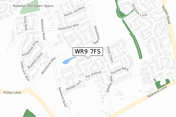 WR9 7FS map - large scale - OS Open Zoomstack (Ordnance Survey)