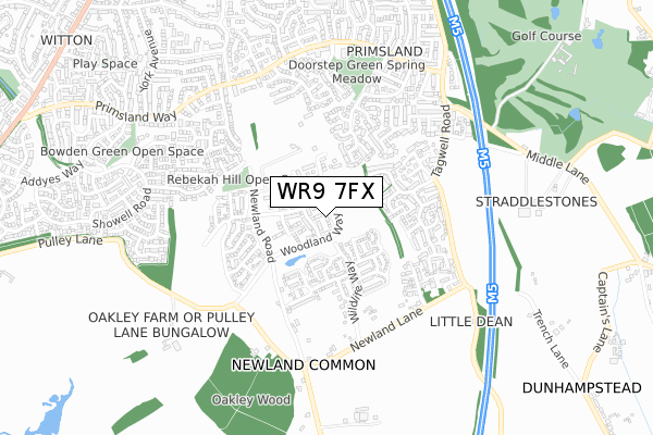 WR9 7FX map - small scale - OS Open Zoomstack (Ordnance Survey)