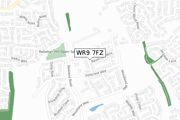 WR9 7FZ map - large scale - OS Open Zoomstack (Ordnance Survey)