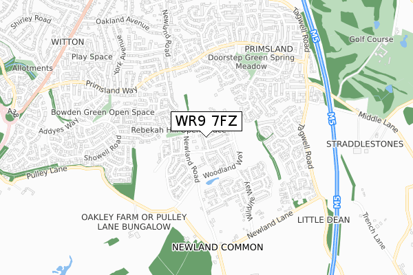 WR9 7FZ map - small scale - OS Open Zoomstack (Ordnance Survey)