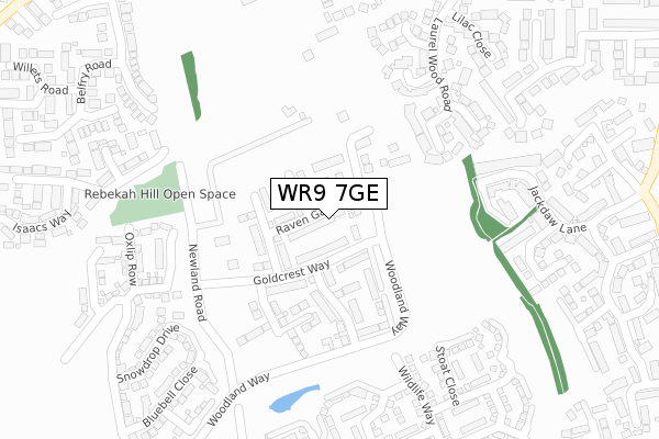 WR9 7GE map - large scale - OS Open Zoomstack (Ordnance Survey)