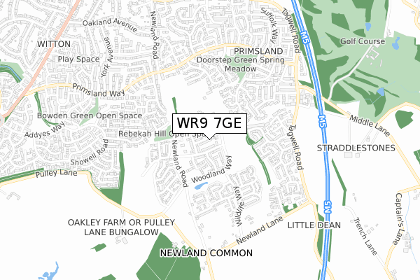 WR9 7GE map - small scale - OS Open Zoomstack (Ordnance Survey)