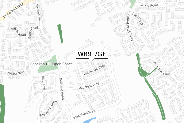 WR9 7GF map - large scale - OS Open Zoomstack (Ordnance Survey)