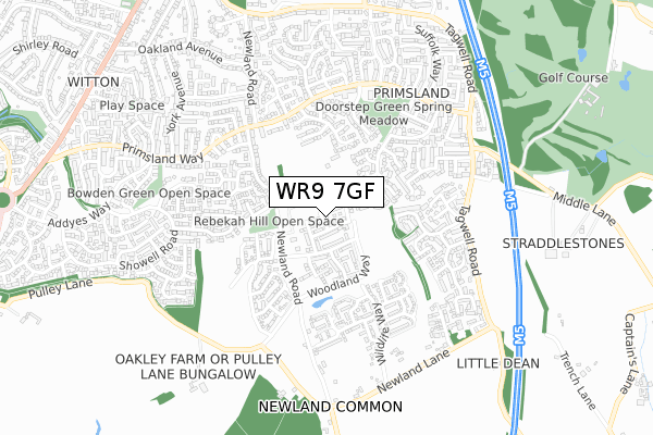 WR9 7GF map - small scale - OS Open Zoomstack (Ordnance Survey)