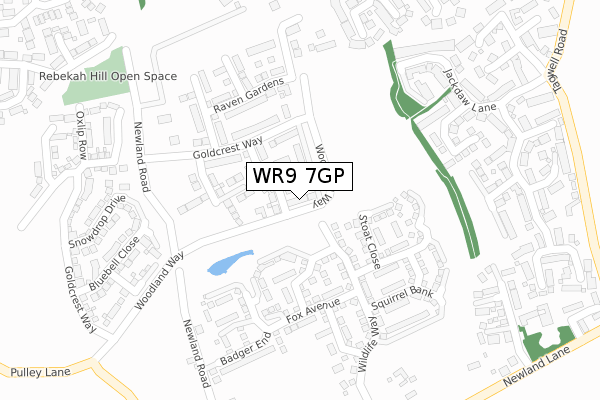 WR9 7GP map - large scale - OS Open Zoomstack (Ordnance Survey)