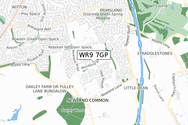 WR9 7GP map - small scale - OS Open Zoomstack (Ordnance Survey)