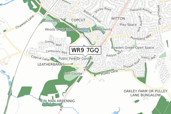 WR9 7GQ map - small scale - OS Open Zoomstack (Ordnance Survey)