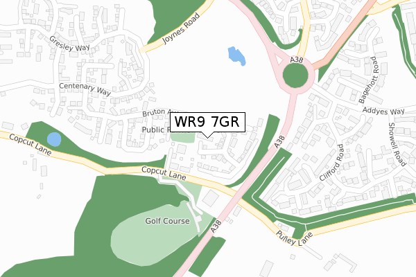 WR9 7GR map - large scale - OS Open Zoomstack (Ordnance Survey)