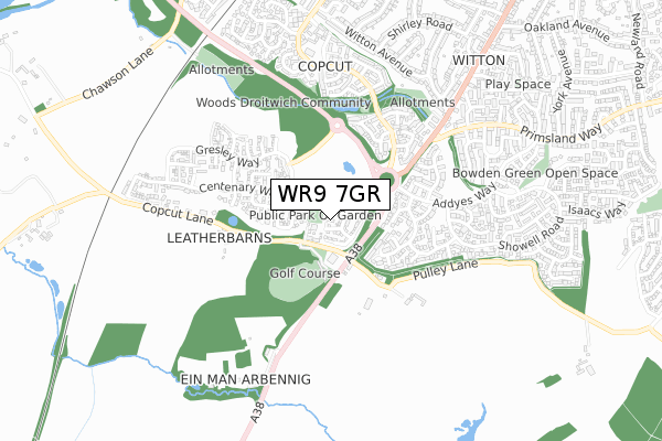 WR9 7GR map - small scale - OS Open Zoomstack (Ordnance Survey)