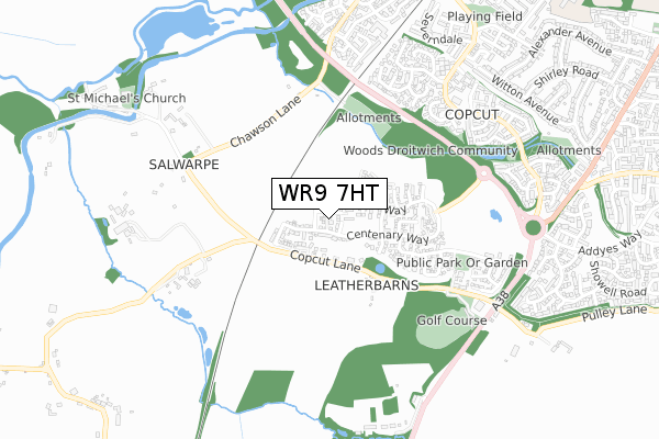 WR9 7HT map - small scale - OS Open Zoomstack (Ordnance Survey)