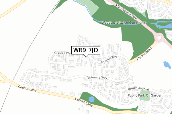 WR9 7JD map - large scale - OS Open Zoomstack (Ordnance Survey)