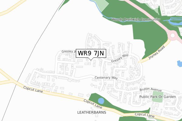 WR9 7JN map - large scale - OS Open Zoomstack (Ordnance Survey)
