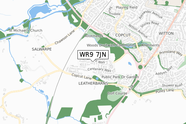 WR9 7JN map - small scale - OS Open Zoomstack (Ordnance Survey) WR9 7JN map - small scale - OS Open Zoomstack (Ordnance Survey)