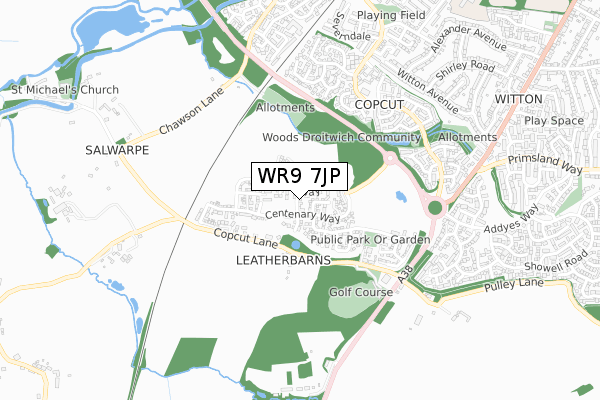WR9 7JP map - small scale - OS Open Zoomstack (Ordnance Survey) WR9 7JP map - small scale - OS Open Zoomstack (Ordnance Survey)