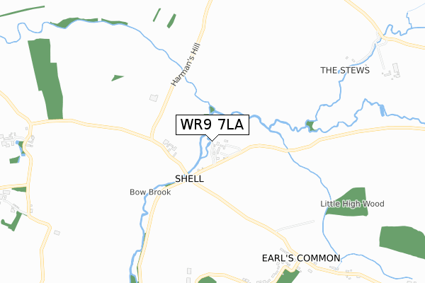 WR9 7LA map - small scale - OS Open Zoomstack (Ordnance Survey)