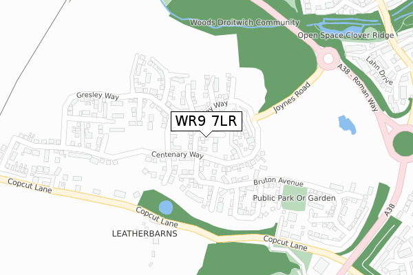 WR9 7LR map - large scale - OS Open Zoomstack (Ordnance Survey)