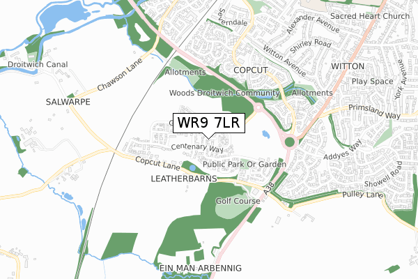 WR9 7LR map - small scale - OS Open Zoomstack (Ordnance Survey)