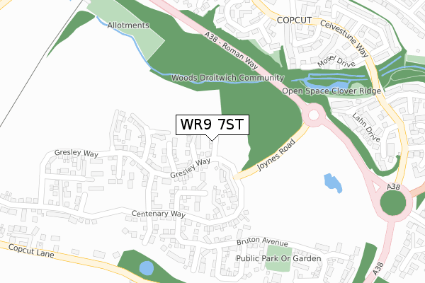 WR9 7ST map - large scale - OS Open Zoomstack (Ordnance Survey)