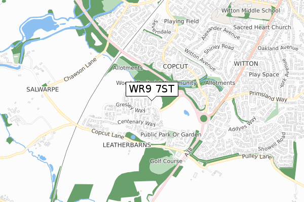 WR9 7ST map - small scale - OS Open Zoomstack (Ordnance Survey)