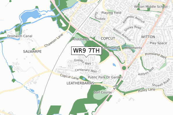 WR9 7TH map - small scale - OS Open Zoomstack (Ordnance Survey)