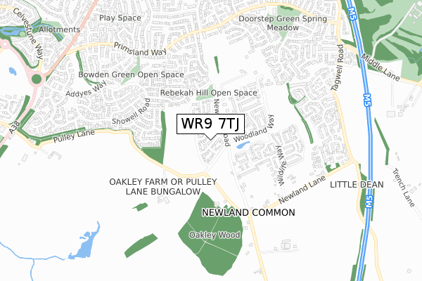WR9 7TJ map - small scale - OS Open Zoomstack (Ordnance Survey)