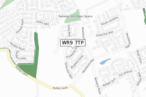 WR9 7TP map - large scale - OS Open Zoomstack (Ordnance Survey)