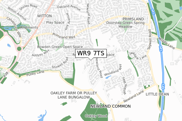 WR9 7TS map - small scale - OS Open Zoomstack (Ordnance Survey)