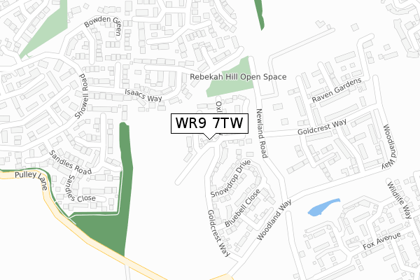 WR9 7TW map - large scale - OS Open Zoomstack (Ordnance Survey)