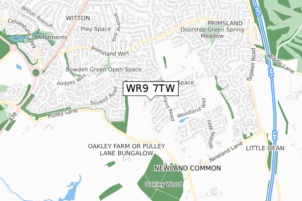 WR9 7TW map - small scale - OS Open Zoomstack (Ordnance Survey)