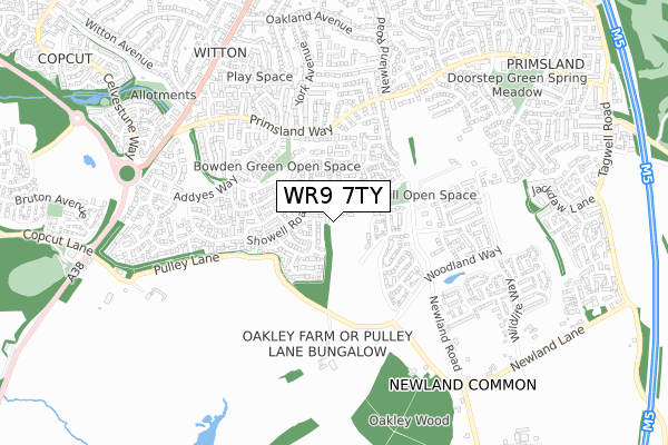 WR9 7TY map - small scale - OS Open Zoomstack (Ordnance Survey)