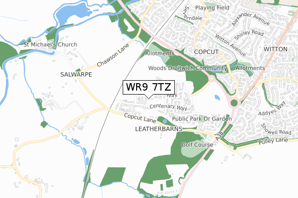 WR9 7TZ map - small scale - OS Open Zoomstack (Ordnance Survey)