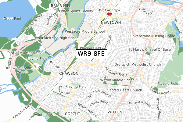 WR9 8FE map - small scale - OS Open Zoomstack (Ordnance Survey)