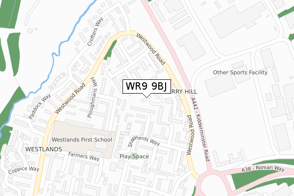 WR9 9BJ map - large scale - OS Open Zoomstack (Ordnance Survey)