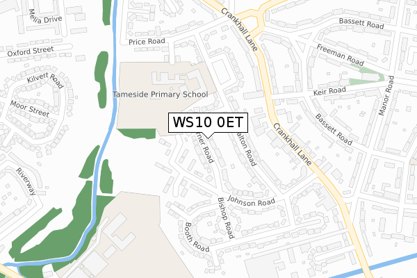 WS10 0ET map - large scale - OS Open Zoomstack (Ordnance Survey)