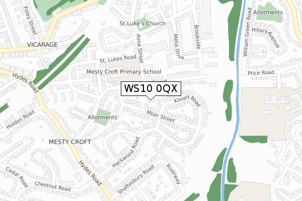 WS10 0QX map - large scale - OS Open Zoomstack (Ordnance Survey) WS10 0QX map - large scale - OS Open Zoomstack (Ordnance Survey)