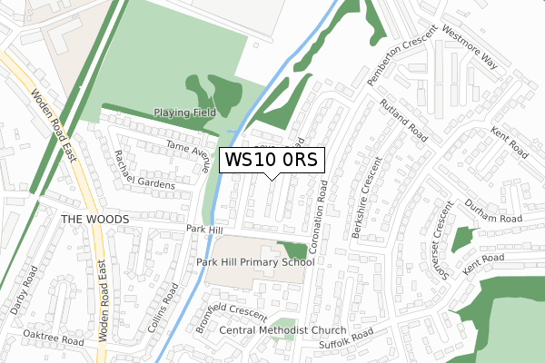 WS10 0RS map - large scale - OS Open Zoomstack (Ordnance Survey)