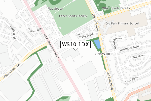 WS10 1DX map - large scale - OS Open Zoomstack (Ordnance Survey)