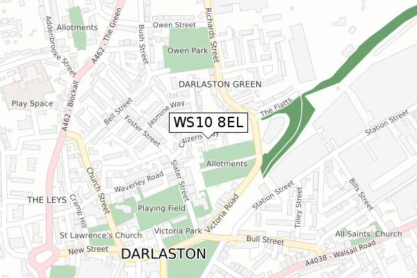 WS10 8EL map - large scale - OS Open Zoomstack (Ordnance Survey)